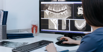 a girl scanning xrays