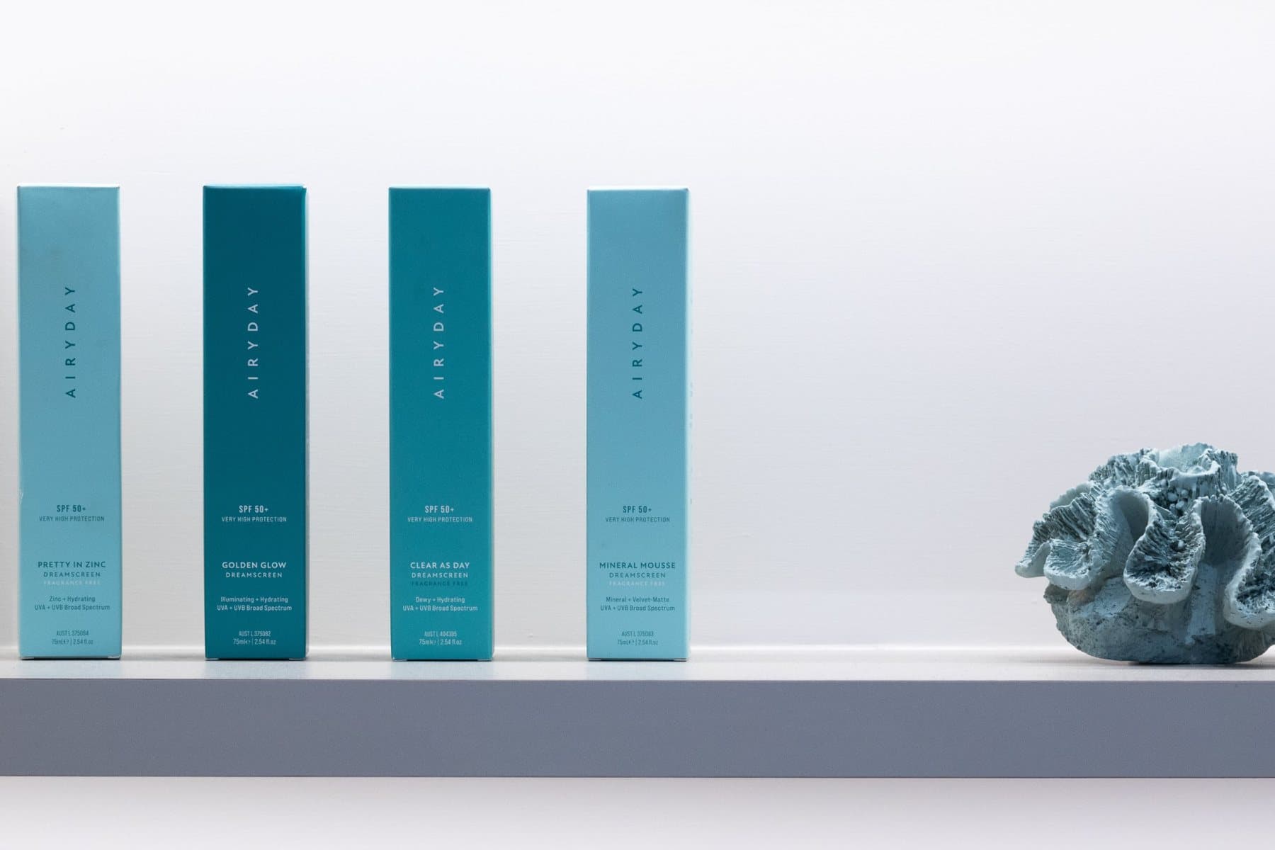 AIRYDAY sunscreens on the shelf