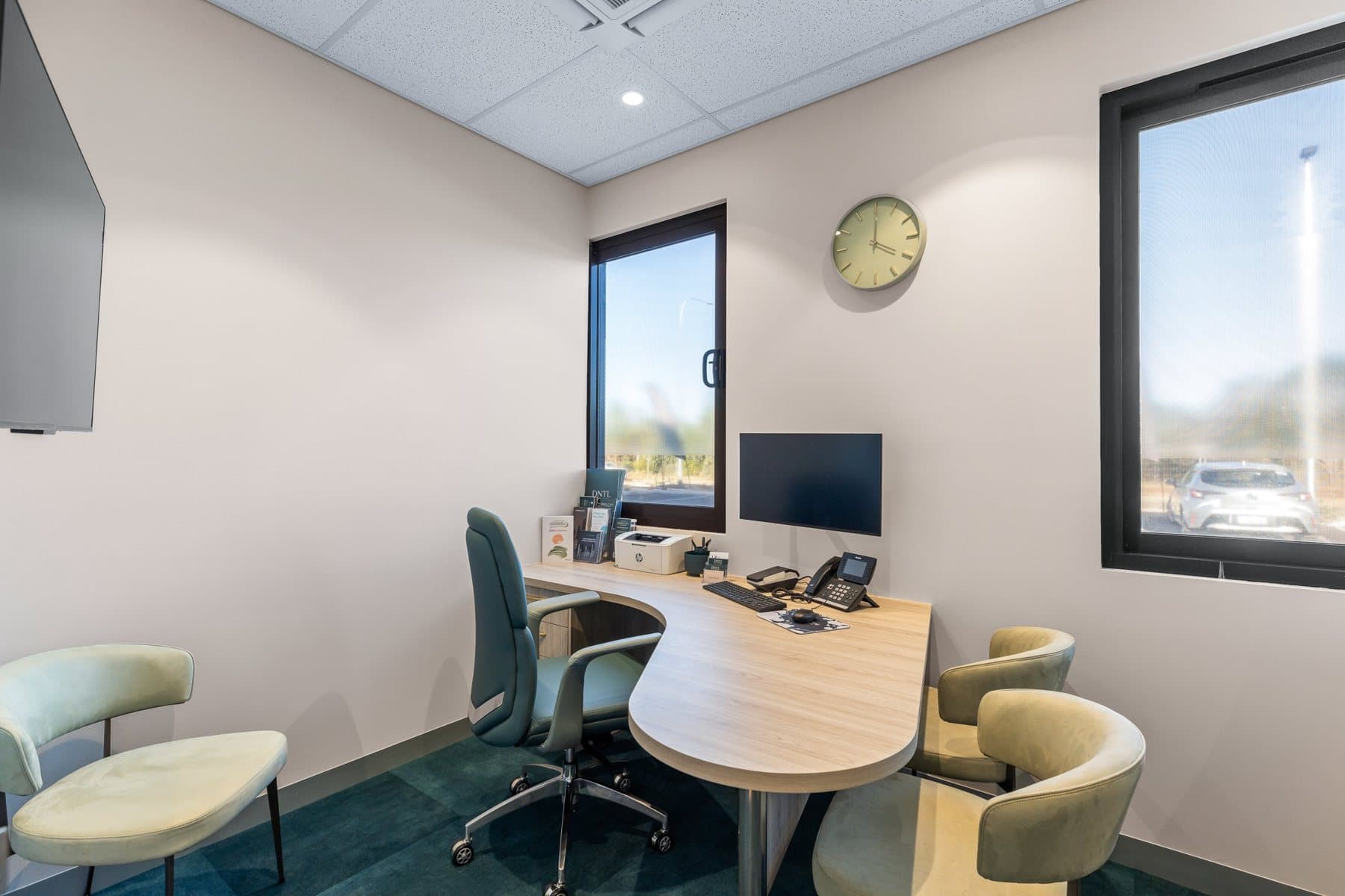 A private room for talking through treatment plans and costs
