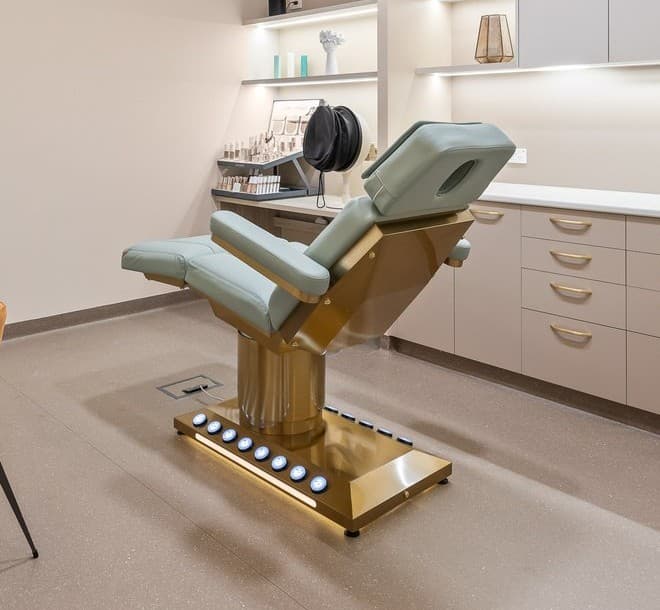 The treatment chair in our skin room