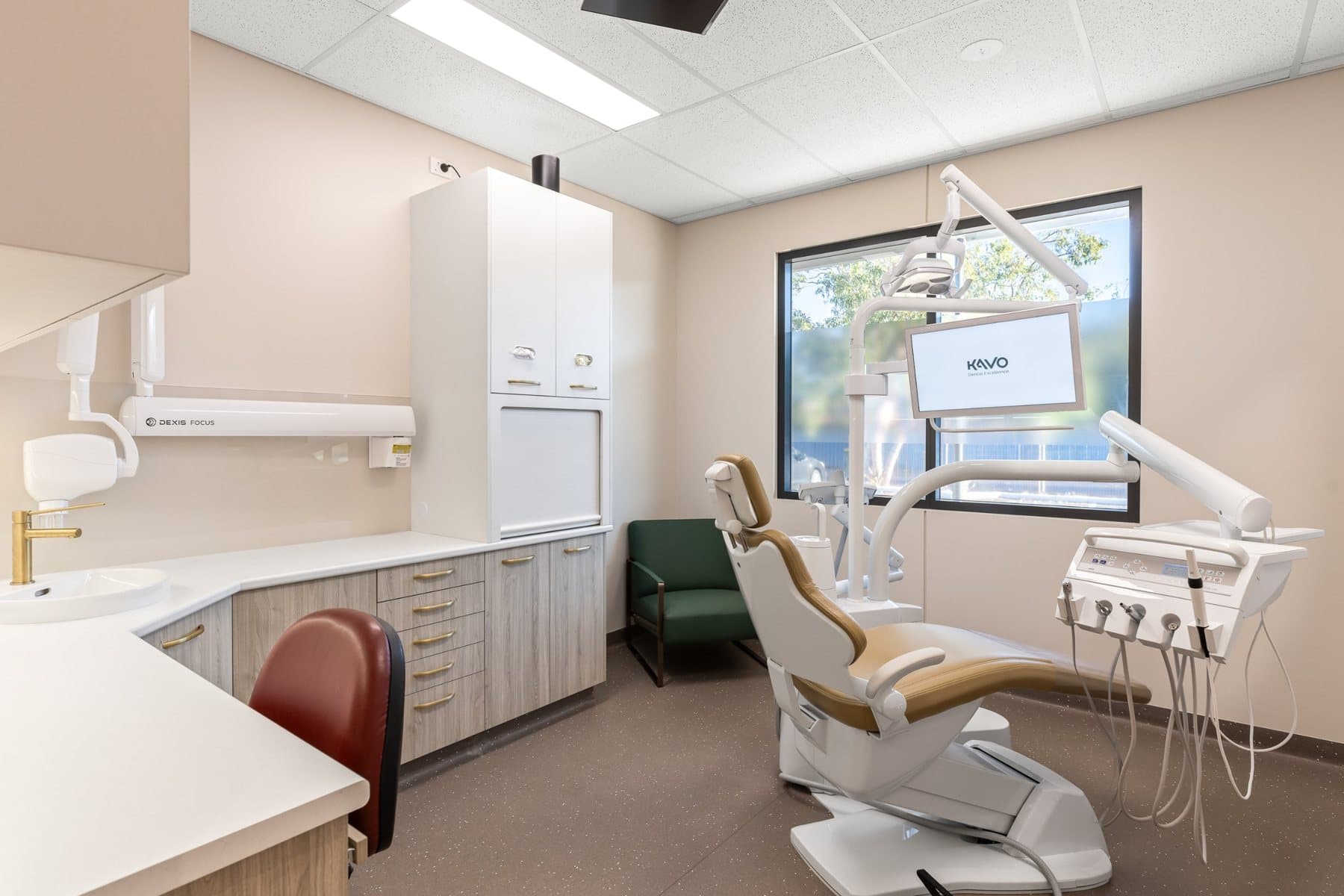 One of our dental surgeries, with the chair by the window