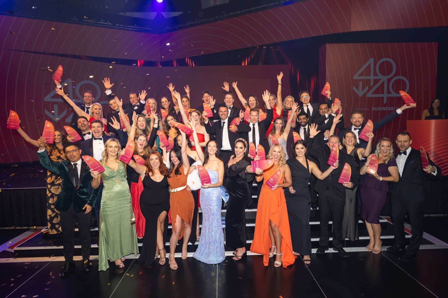 Group photo of 40under40 award recipients