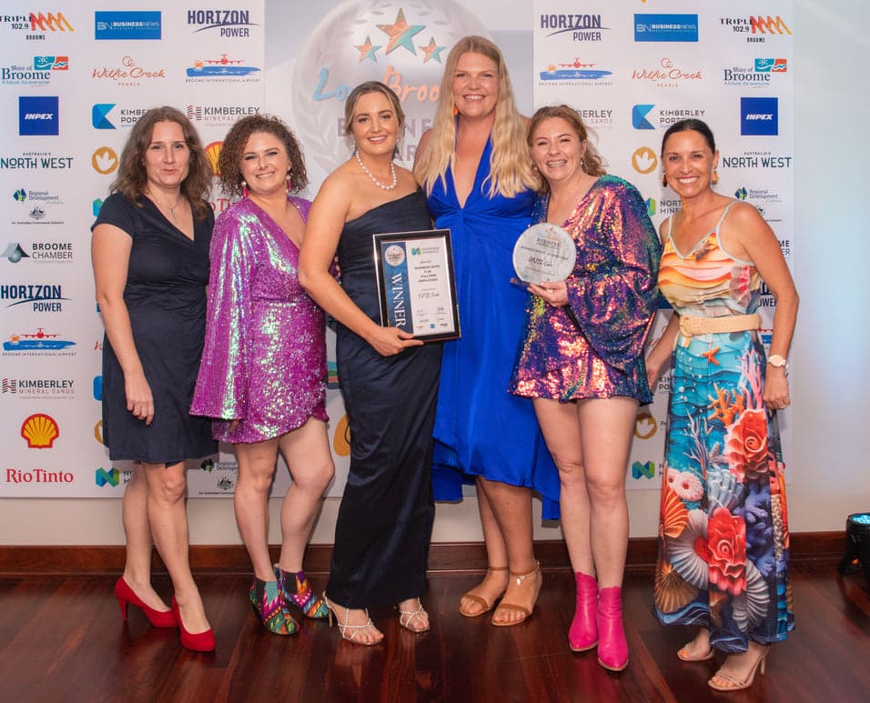 DNTL Code team with award at the 2024 Love Broome Business Awards