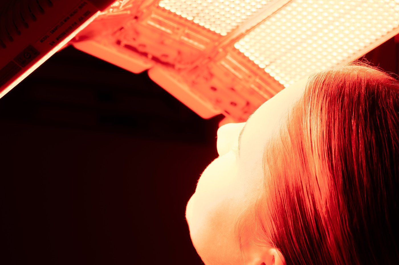 A girl watching led light